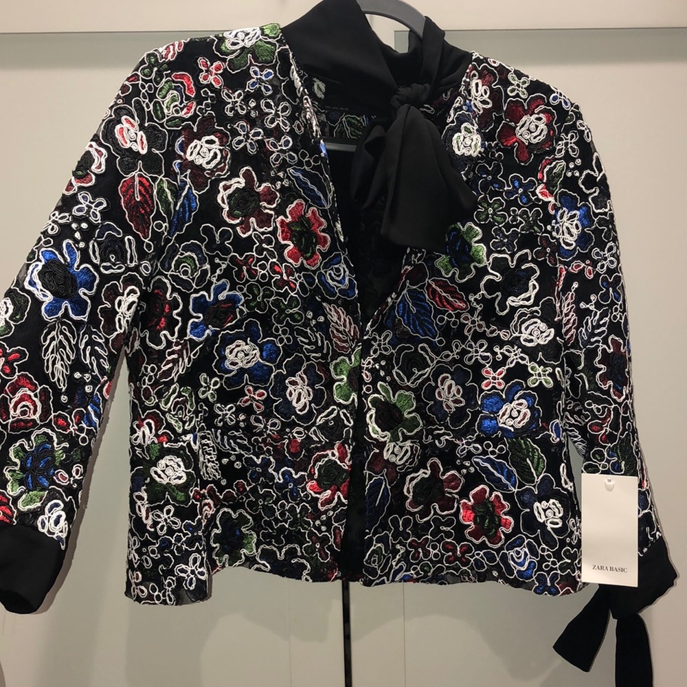 Zara flower blazer